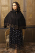 Moonlit Bloom | Embroidered Wool Silk Stole